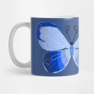 Sky-Blue Butterfly Mug